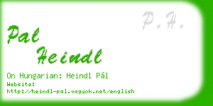 pal heindl business card